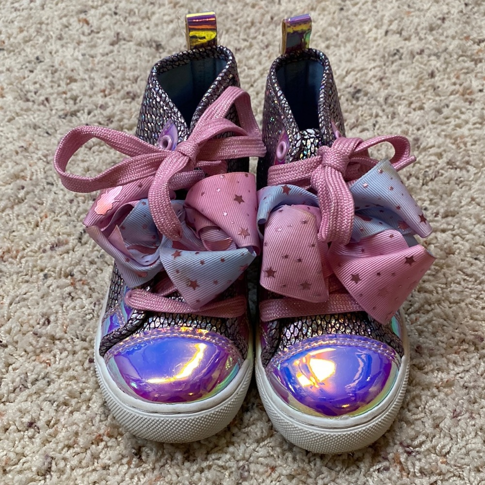Girls toddlers size 11 Nickelodeon JoJo mermaid high top sneakers. - Picture 1 of 10